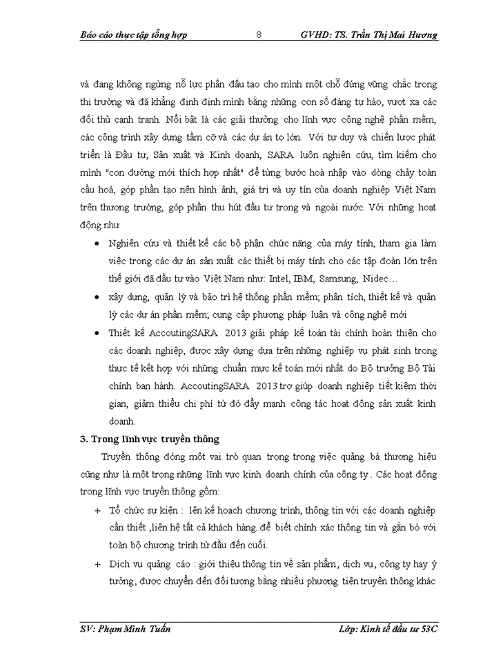 image for page Tổng quan về công ty cổ phần SARA VIỆT NAM