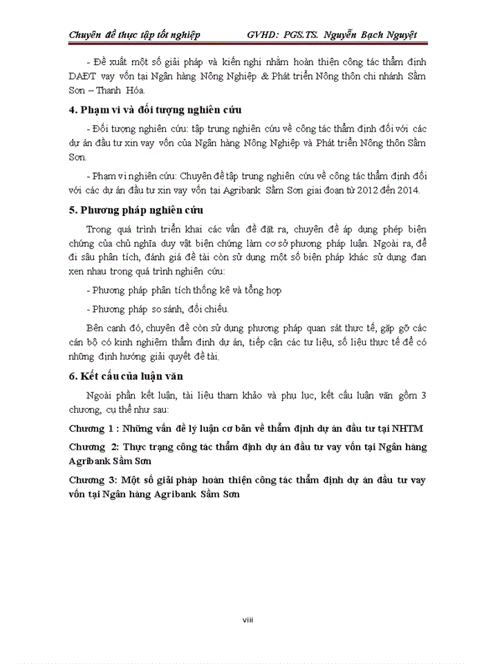 image for page Hoàn thiện công tác thẩm định dự án đầu tư vay vốn tại Ngân hàng Nông nghiệp và Phát triển Nông thôn chi nhánh Sầm Sơn – Thanh Hóa