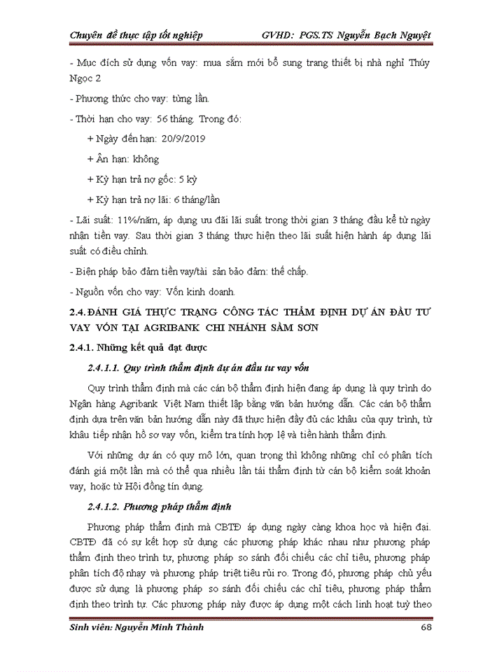 image for page Hoàn thiện công tác thẩm định dự án đầu tư vay vốn tại Ngân hàng Nông nghiệp và Phát triển Nông thôn chi nhánh Sầm Sơn – Thanh Hóa