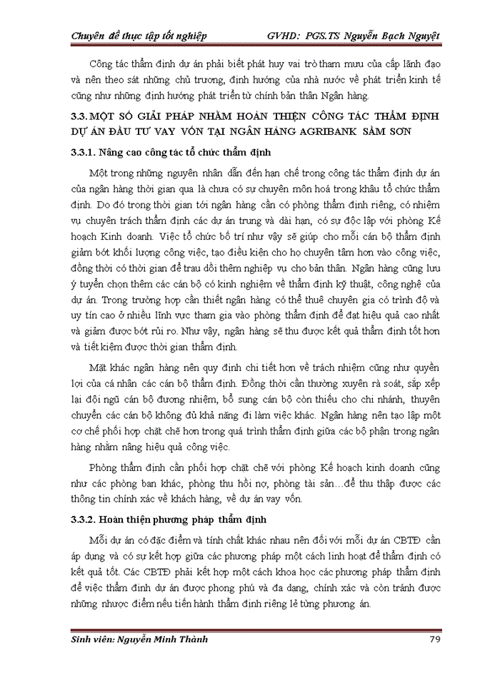 image for page Hoàn thiện công tác thẩm định dự án đầu tư vay vốn tại Ngân hàng Nông nghiệp và Phát triển Nông thôn chi nhánh Sầm Sơn – Thanh Hóa