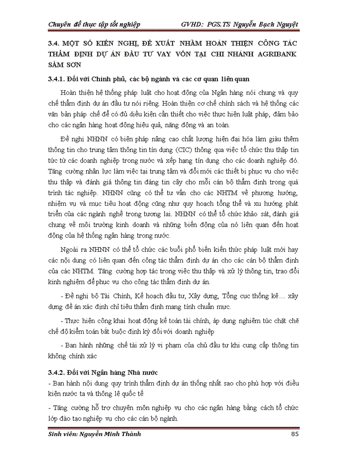 image for page Hoàn thiện công tác thẩm định dự án đầu tư vay vốn tại Ngân hàng Nông nghiệp và Phát triển Nông thôn chi nhánh Sầm Sơn – Thanh Hóa