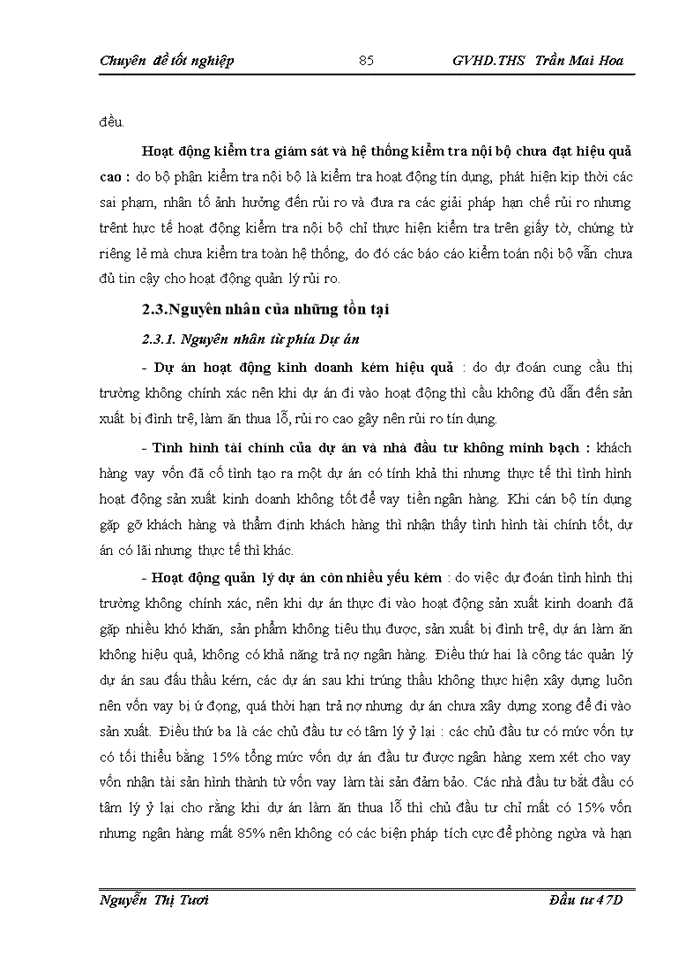 image for page Đánh giá và quản lý rủi ro đối với các dự án đầu tư tại Ngân Hàng Đầu Tư và Phát Triển Việt Nam chi nhánh Quang Trung