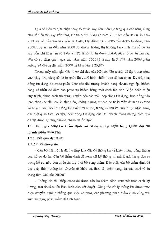 image for page Một số giải pháp nhằm hoàn thiện công tác thẩm định rủi ro dự án xin vay vốn tại Ngân hàng TMCP Quân đội – Chi nhánh Điện Biên Phủ