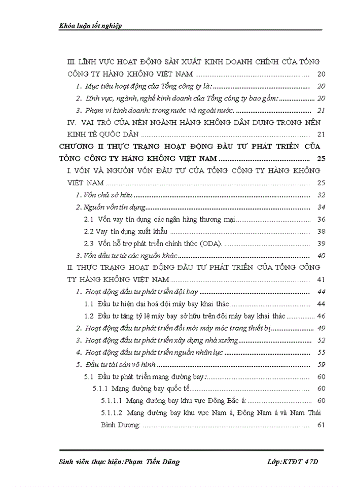image for page Thực trạng và giải pháp đầu tư phát triển ngành vận tải hàng không của Tổng công ty hàng không Việt Nam