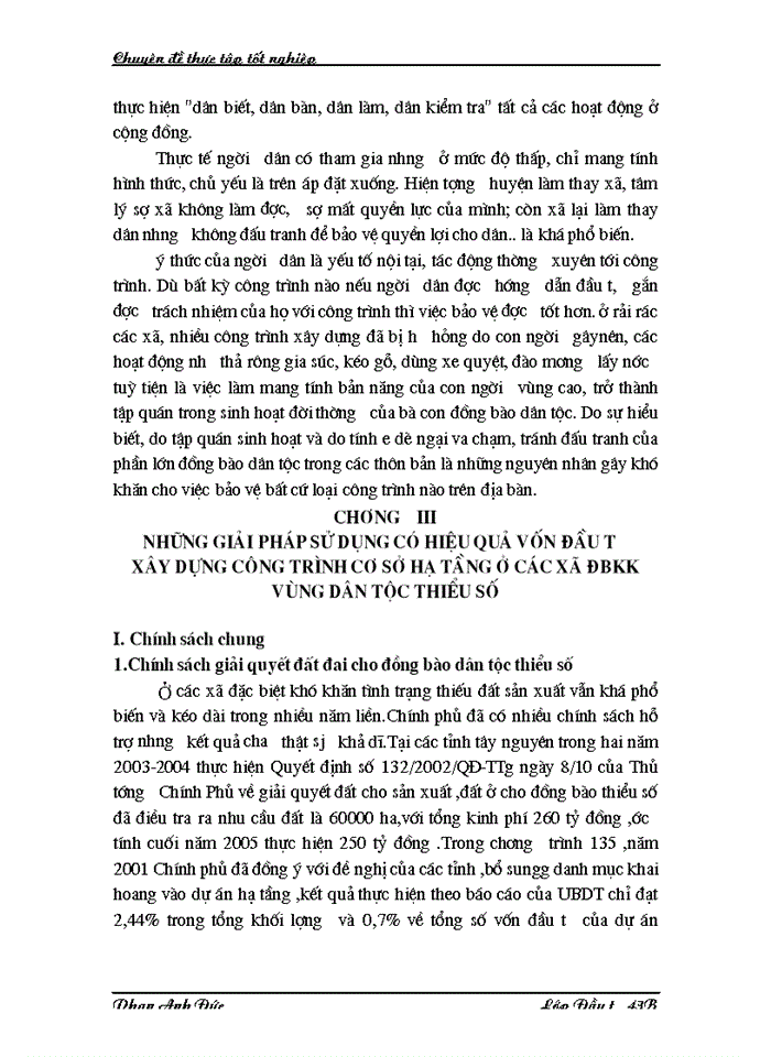 image for page Giải pháp nhằm nâng cao hiệu quả sử dụng vốn đầu tư công trình hạ tầng các xã đặc biệt khó khăn,miền núi vùng dân tộc thiểu số
