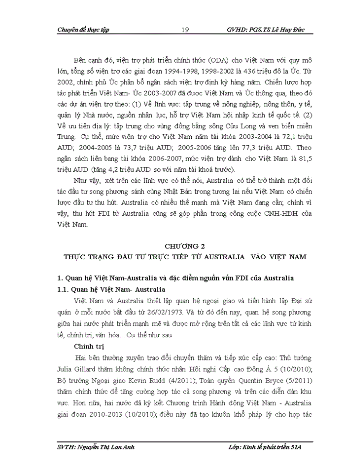 image for page Tăng cường thu hút đầu tư trực tiếp nước ngoài từ Australia vào Việt Nam trong điều kiện mới