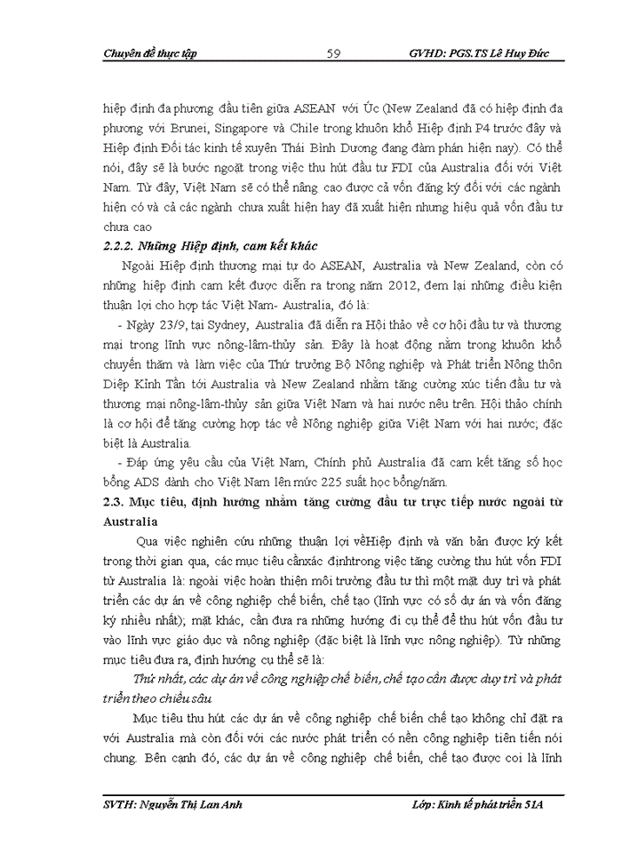 image for page Tăng cường thu hút đầu tư trực tiếp nước ngoài từ Australia vào Việt Nam trong điều kiện mới