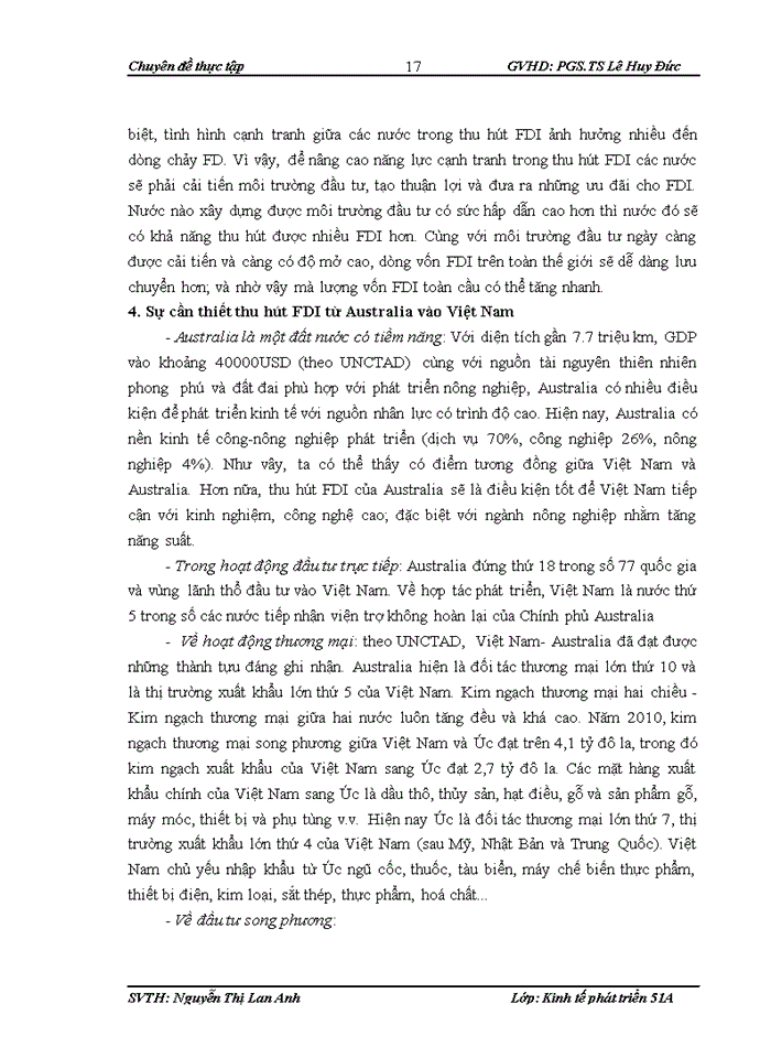 image for page Tăng cường thu hút đầu tư trực tiếp nước ngoài từ Australia vào Việt Nam trong điều kiện mới