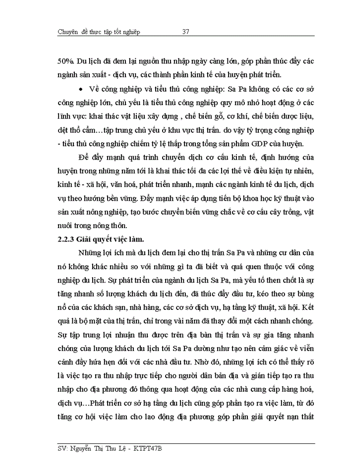 image for page Đánh giá tác động chủ yếu tới môi trường xã hội của     các hoạt động phát triển du lịch ở huyện Sa Pa