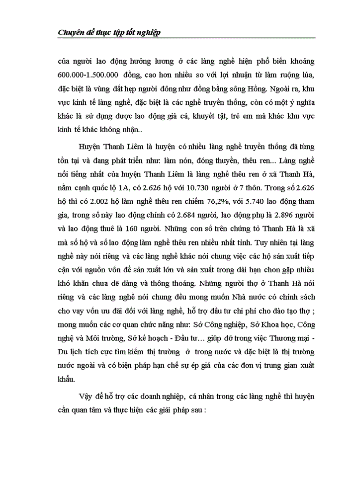 image for page Thực trạng lao động và một số giải pháp nâng cao thu nhập cho người lao động huyện Thanh Liêm
