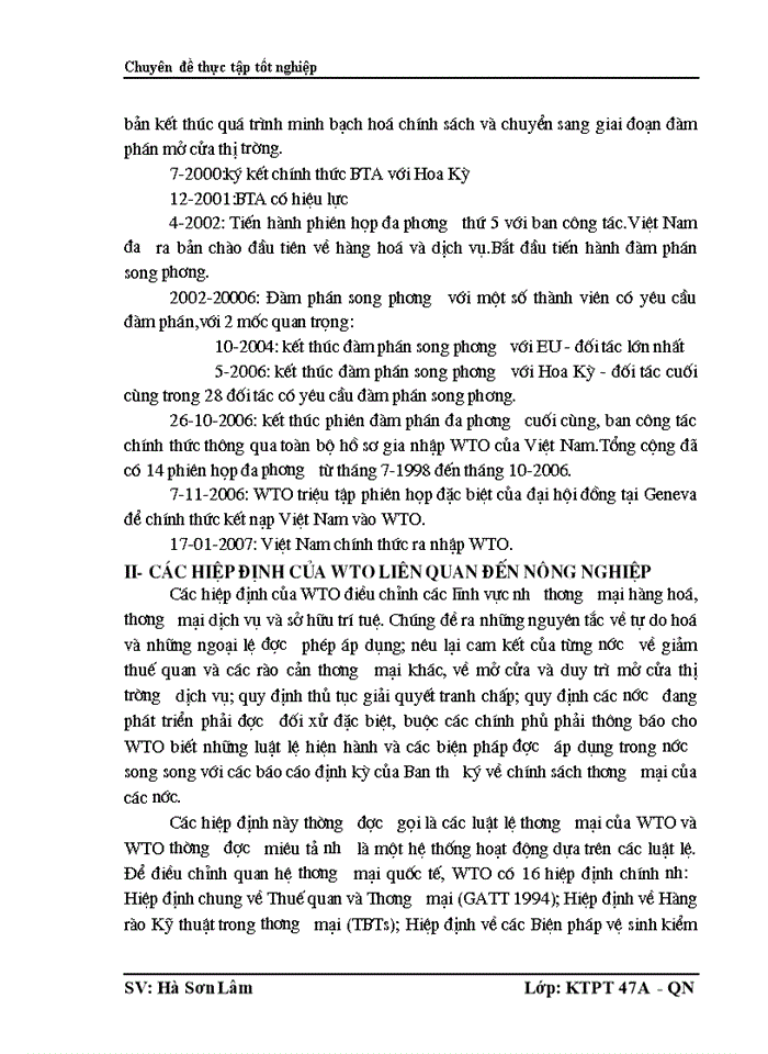 image for page Phân tích những tác động chủ yếu của việc gia nhập WTO đến nền nông nghiệp Việt Nam