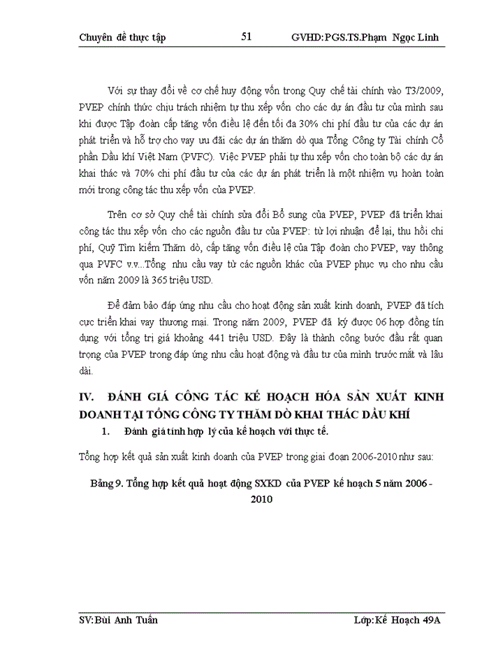 image for page Công tác lập kế hoạch sản xuất kinh doanh và Chương trình công tác – Ngân sách tại Tổng công ty Thăm dò Khai thác Dầu khí