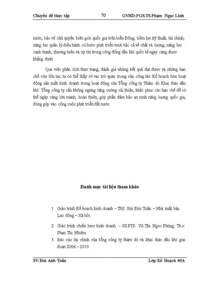 image for page Công tác lập kế hoạch sản xuất kinh doanh và Chương trình công tác – Ngân sách tại Tổng công ty Thăm dò Khai thác Dầu khí