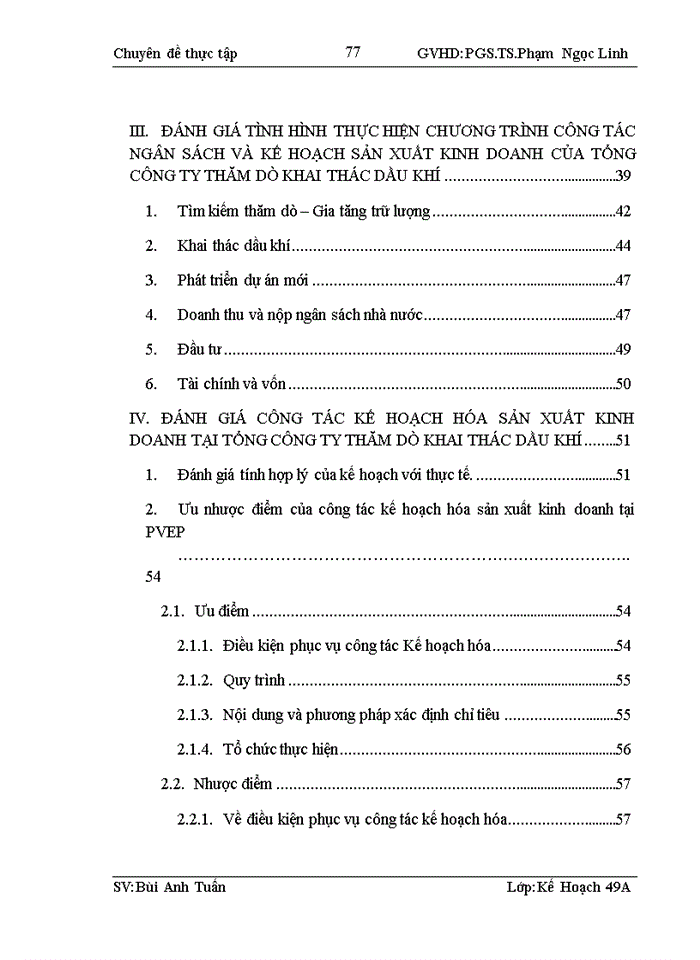 image for page Công tác lập kế hoạch sản xuất kinh doanh và Chương trình công tác – Ngân sách tại Tổng công ty Thăm dò Khai thác Dầu khí