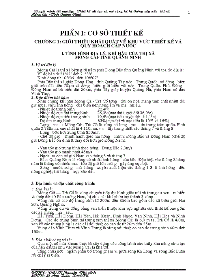 image for page Thiết kế cải tạo và mở rộng kế hệ thống cấp nước thị xã Móng Cái –Tỉnh Quãng Ninh