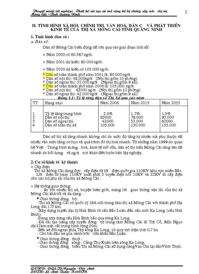 image for page Thiết kế cải tạo và mở rộng kế hệ thống cấp nước thị xã Móng Cái –Tỉnh Quãng Ninh