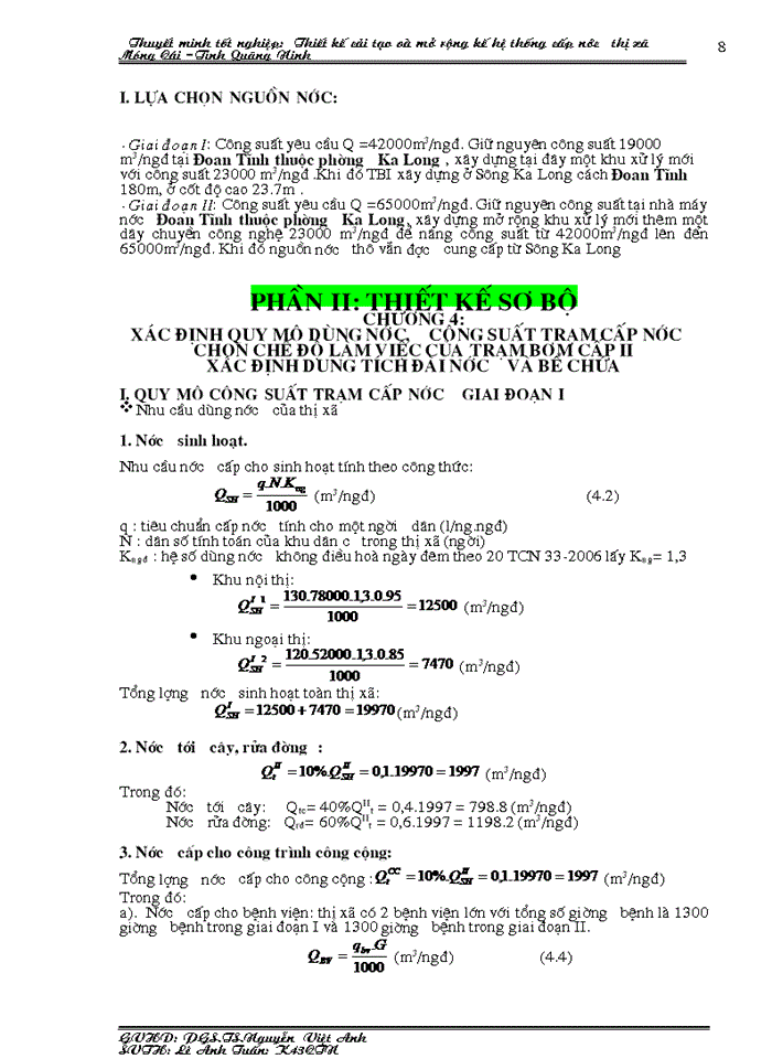 image for page Thiết kế cải tạo và mở rộng kế hệ thống cấp nước thị xã Móng Cái –Tỉnh Quãng Ninh