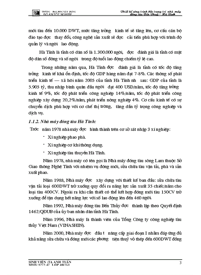 image for page Thiết kế công trình bến trang trí nhà máy đóng tàu Bến Thuỷ - Hà Tĩnh