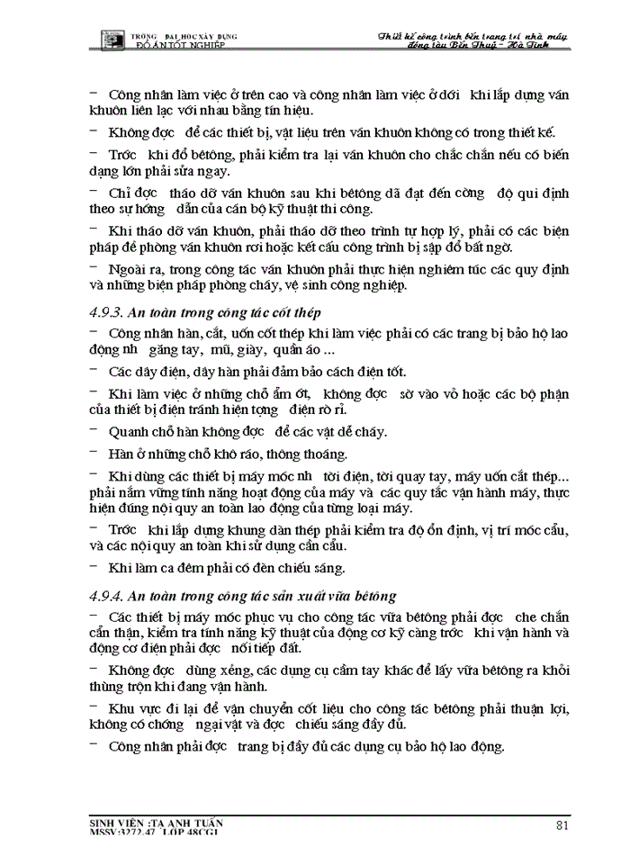 image for page Thiết kế công trình bến trang trí nhà máy đóng tàu Bến Thuỷ - Hà Tĩnh