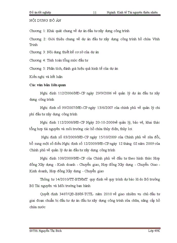 image for page Lập dự án đầu tư xây dựng công trình hồ chứa nước Vĩnh Trinh xã Duy Hòa huyện Duy Xuyên tỉnh Quảng Nam