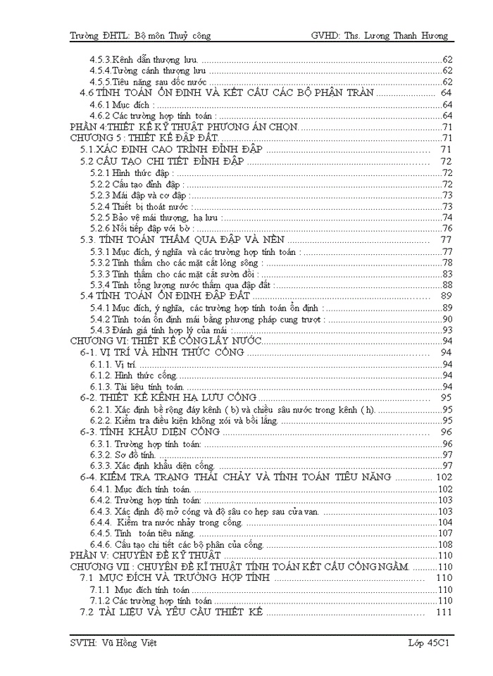 image for page Thiết kế hồ chứa nước Đắc Rơnga - thuộc tỉnh Kon tum