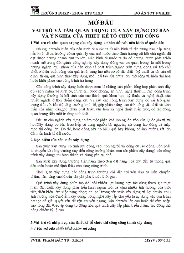 image for page Vai trò và tầm quan trọng của xây dựng cơ bản và ý nghĩa của thiết kế tổ chức thi công