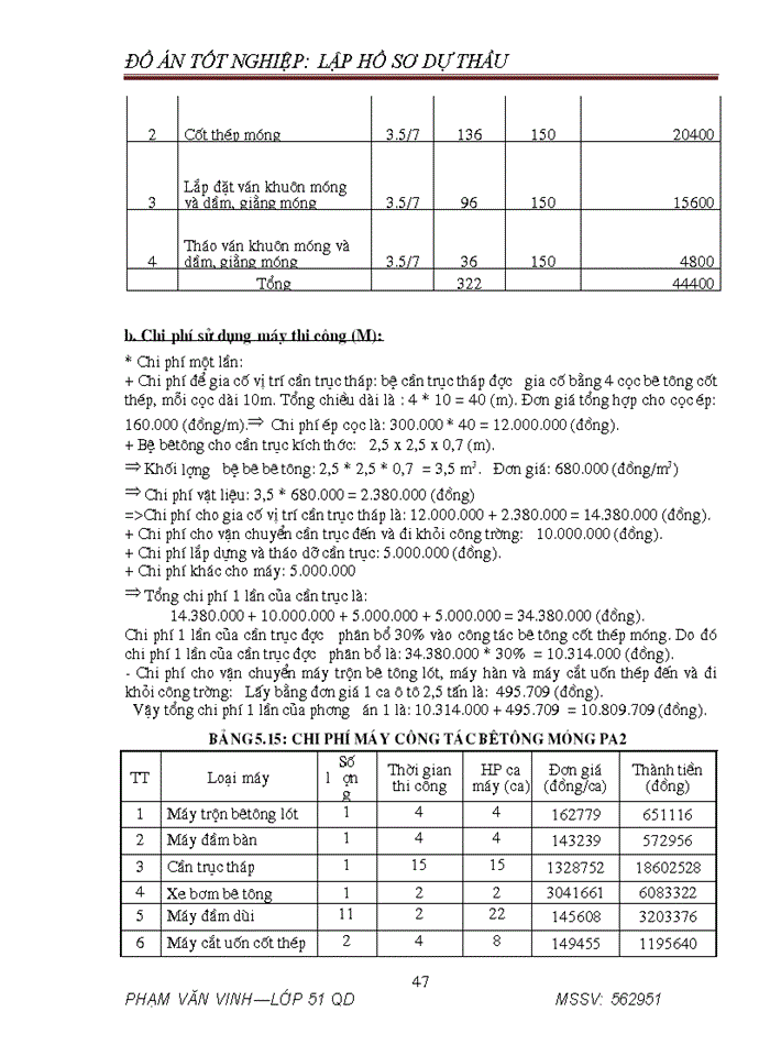 image for page Lập hồ sơ dự thầu
