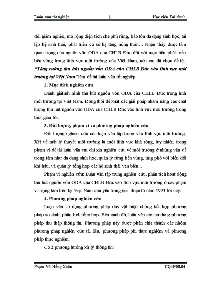 image for page Tăng cường thu hút nguồn vốn ODA của CHLB Đức vào lĩnh vực môi trường tại Việt Nam