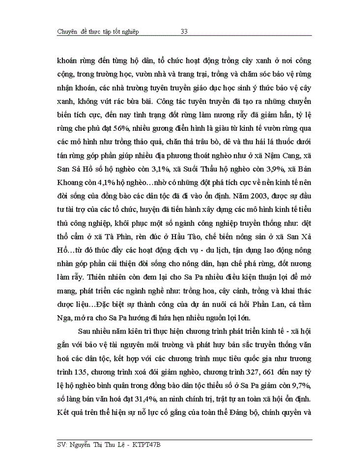 image for page Đánh giá tác động chủ yếu tới môi trường xã hội của     các hoạt động phát triển du lịch ở huyện Sa Pa