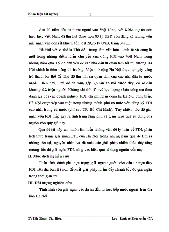 image for page Phân tích, đánh giá thực trạng giải ngân nguồn vốn đầu tư trực tiếp FDI trên địa bàn Hà nội