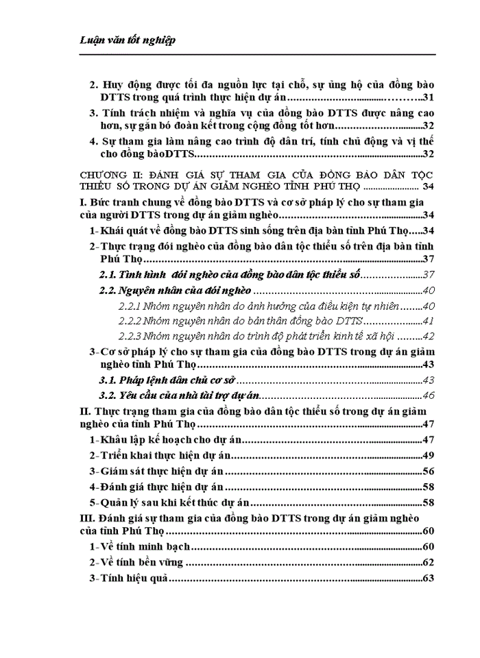 Sự tham gia của dồng bào DTTS trong dự án giảm nghèo tỉnh Phú Thọ 2002 – 2007: Thực trạng và một số bài học kinh nghiệm