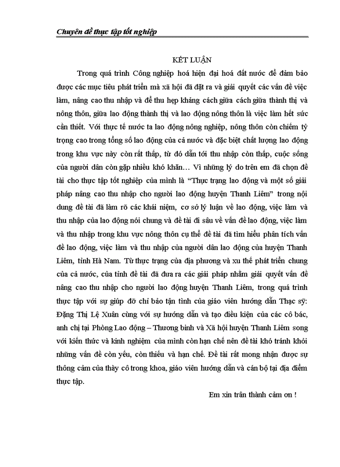 image for page Thực trạng lao động và một số giải pháp nâng cao thu nhập cho người lao động huyện Thanh Liêm