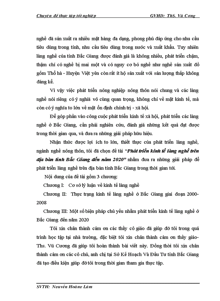 image for page Phát triển kinh tế làng nghề trên địa bàn tỉnh Bắc Giang đến năm 2020