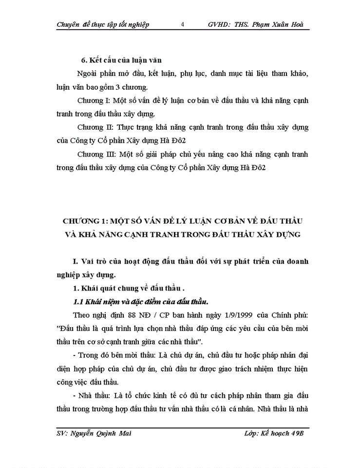 image for page Nâng cao năng lực cạnh tranh trong đấu thầu xây lắp của công ty cổ phần xây dựng HÀ ĐÔ 2