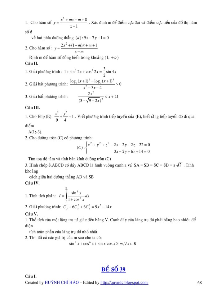image for page Dạng đề kiểm tra 15 phút hình học 10