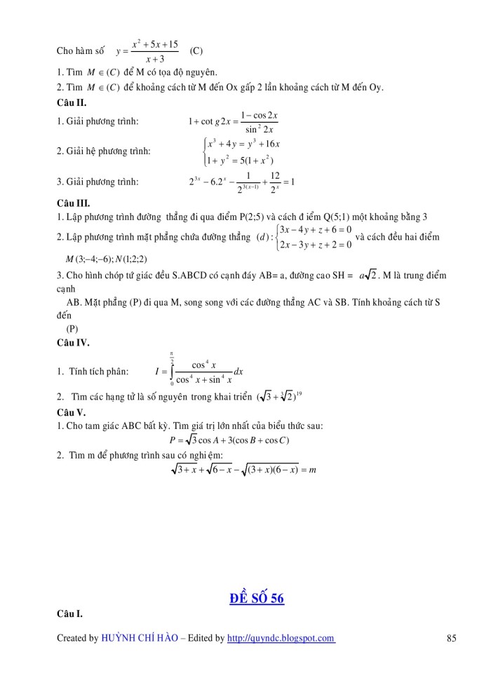 image for page Dạng đề kiểm tra 15 phút hình học 10