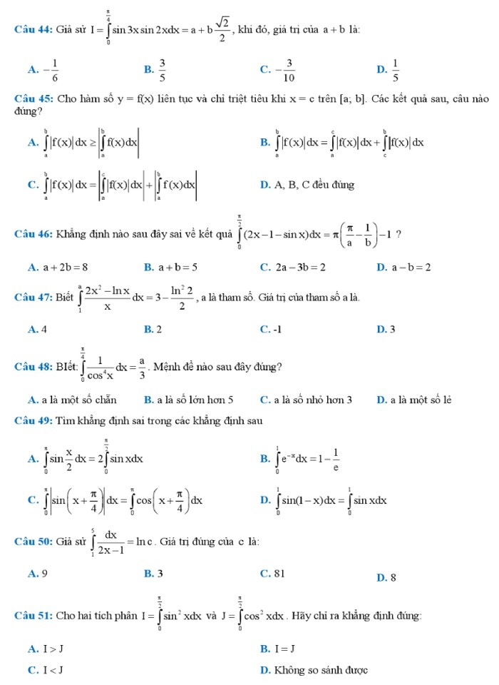 image for page Tích phân hay và khó