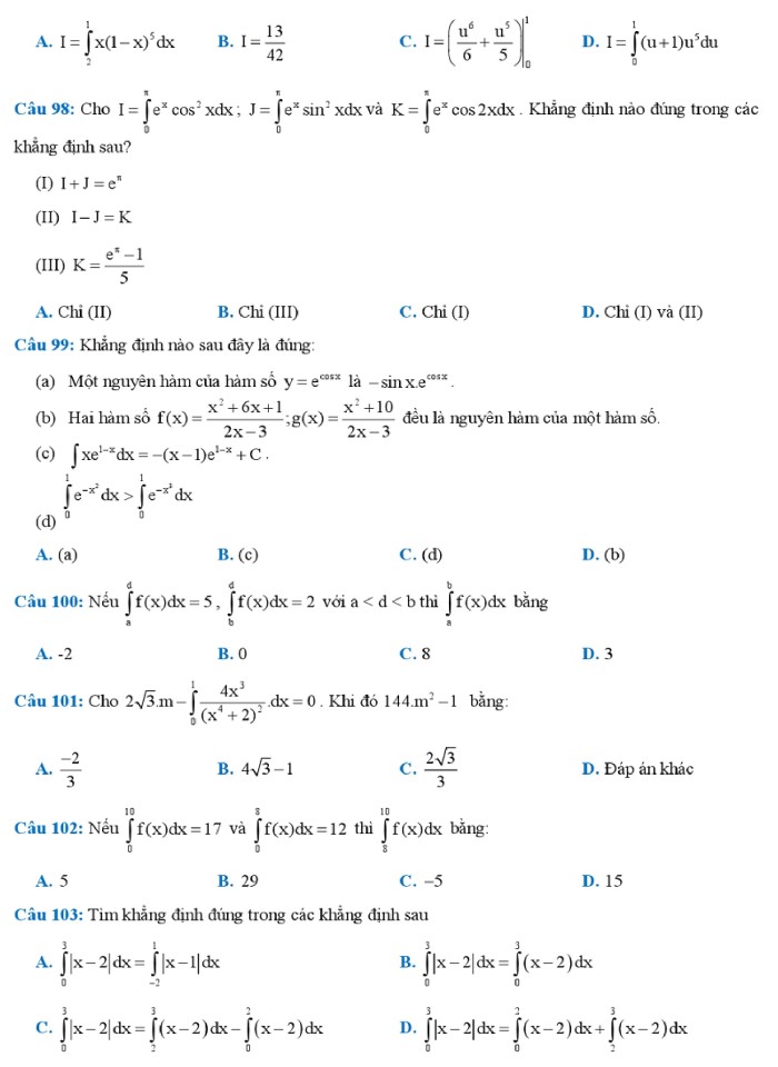 image for page Tích phân hay và khó
