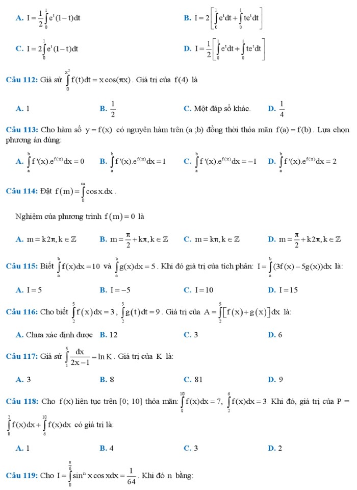 image for page Tích phân hay và khó