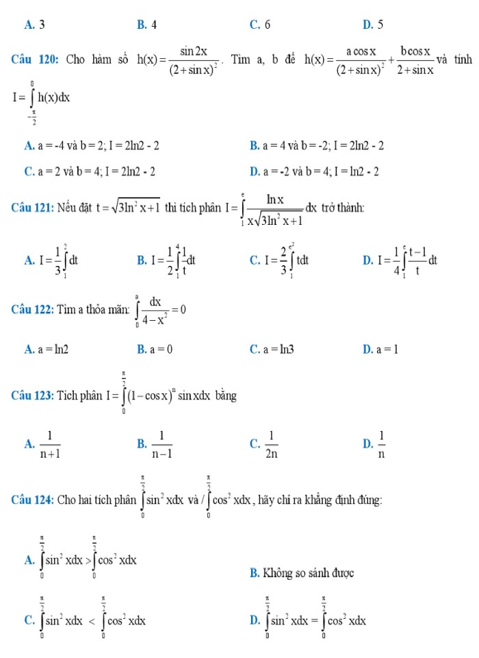 image for page Tích phân hay và khó