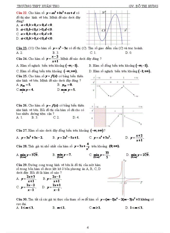 image for page Các chủ đề thi thpt quốc gia theo đề minh họa chương 1. khảo sát hàm số