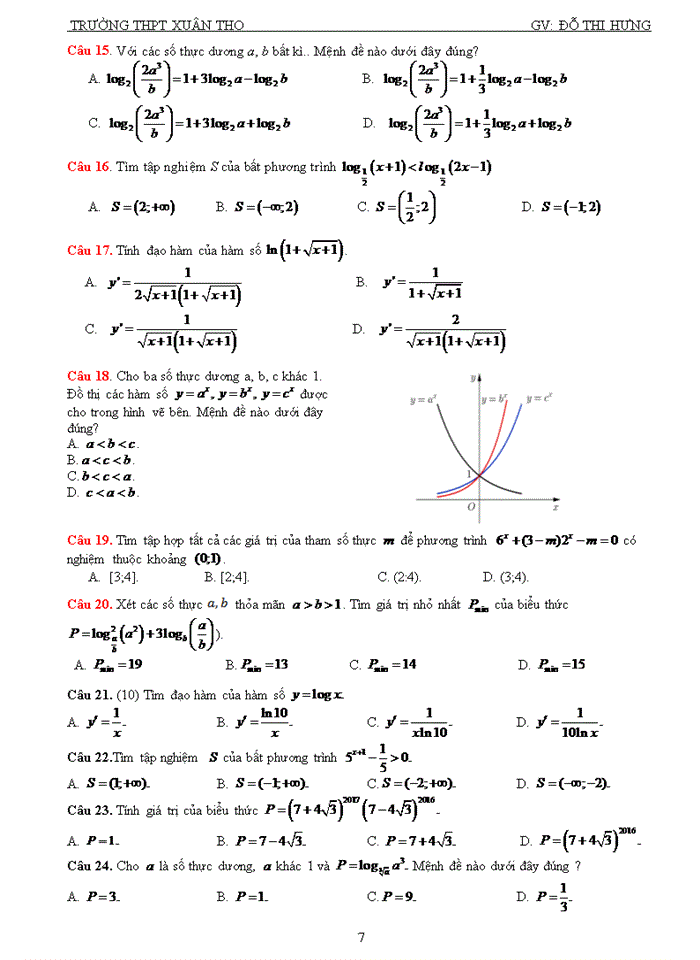 image for page Các chủ đề thi thpt quốc gia theo đề minh họa chương 1. khảo sát hàm số