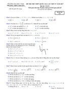 Đề thi thử THPT Quốc Gia lần thứ IV năm 2017 Bài thi: TOÁN