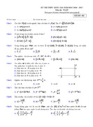 Kỳ thi THPT Quốc Gia năm học 2016 – 2017 Môn thi: TOÁN