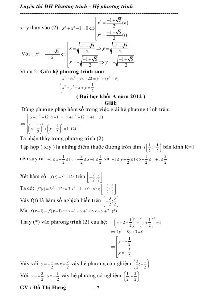 image for page Phương trình - hệ phương trình