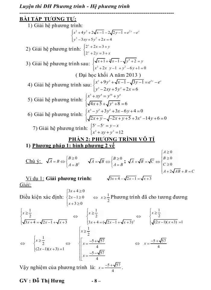 image for page Phương trình - hệ phương trình