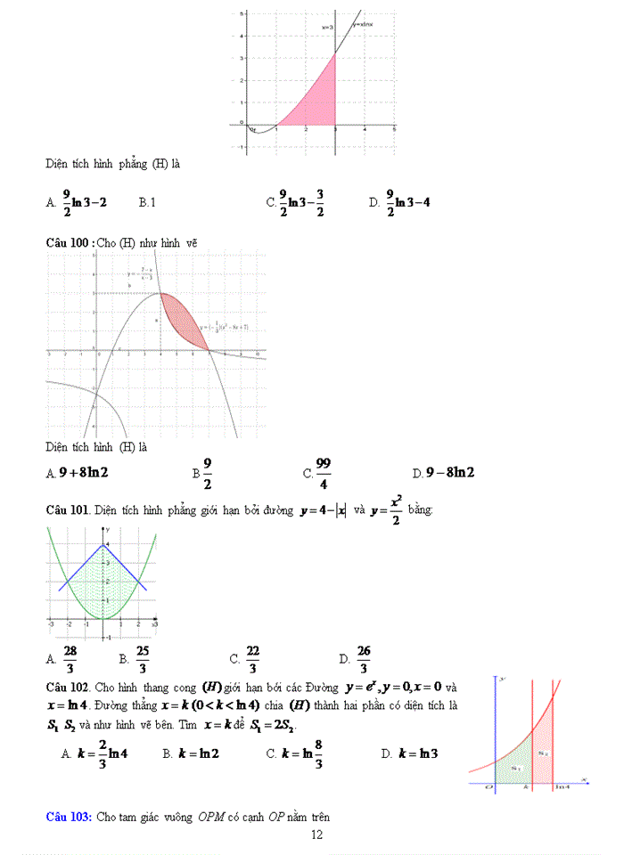 image for page Bài tập trắc nghiệm nguyên hàm – tích phân - ứng dụng