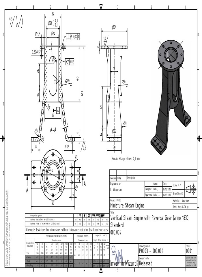 Vertical steam engine with reverse gear ( anno 1830)b standard