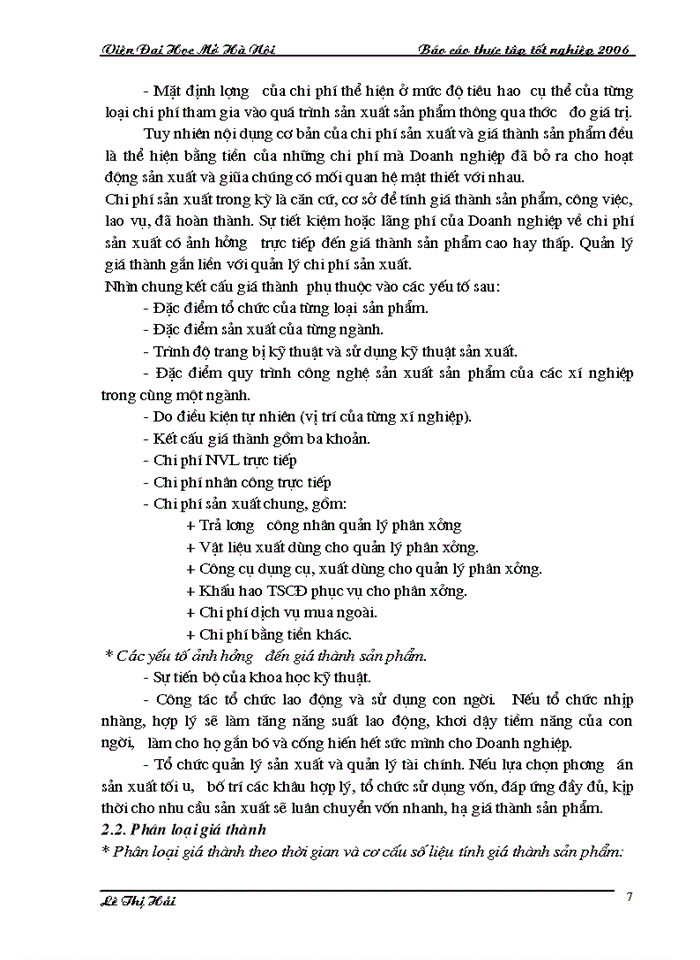 image for page Hoàn thiện công tác kế toán chi phí sản xuất và tính giá thành sản phẩm tại  công ty TNHH cơ kim khí SƠN HÀ