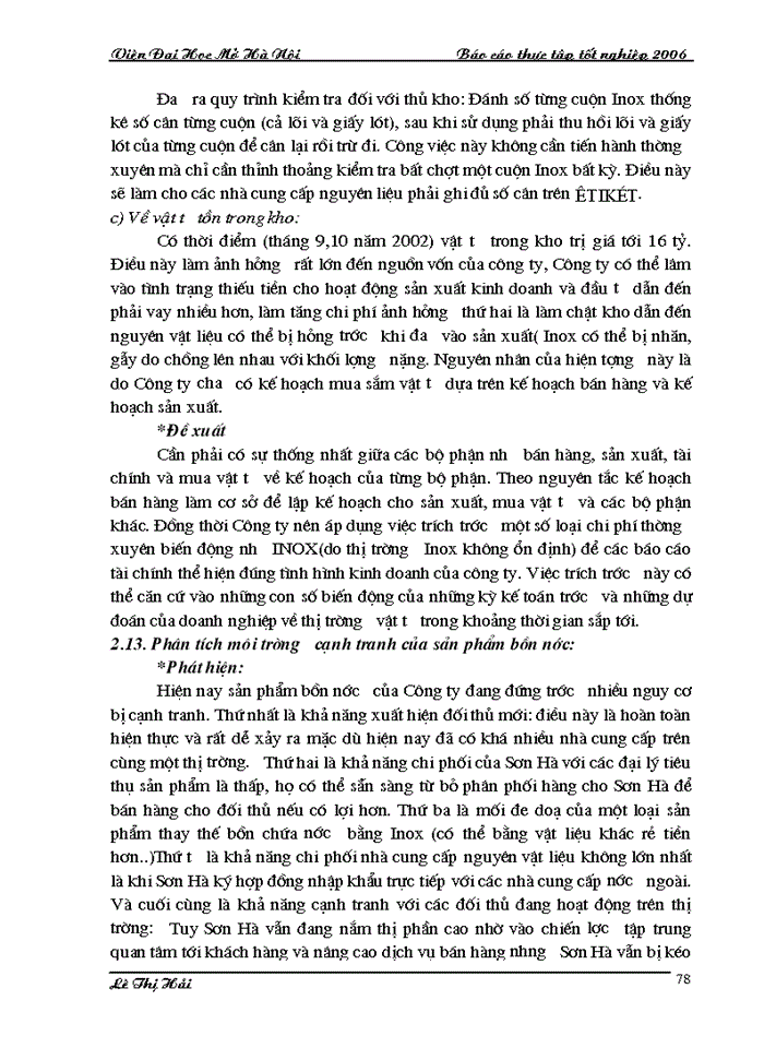 image for page Hoàn thiện công tác kế toán chi phí sản xuất và tính giá thành sản phẩm tại  công ty TNHH cơ kim khí SƠN HÀ